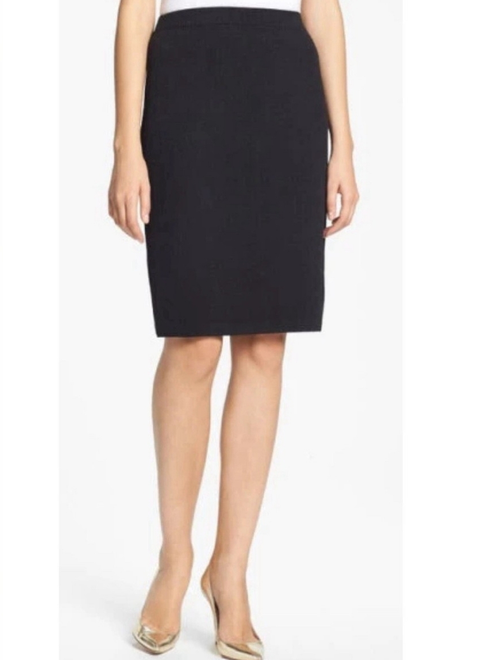 🖤 ST. JOHN  | The Ultimate Black Santana Knit Pencil Skirt 🖤 Size 12